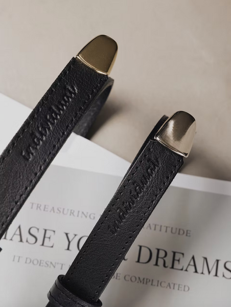 "Praise you" BLACK leather belt