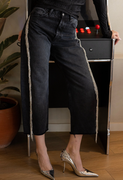 GWEN BLACK S/W RAINDROPS