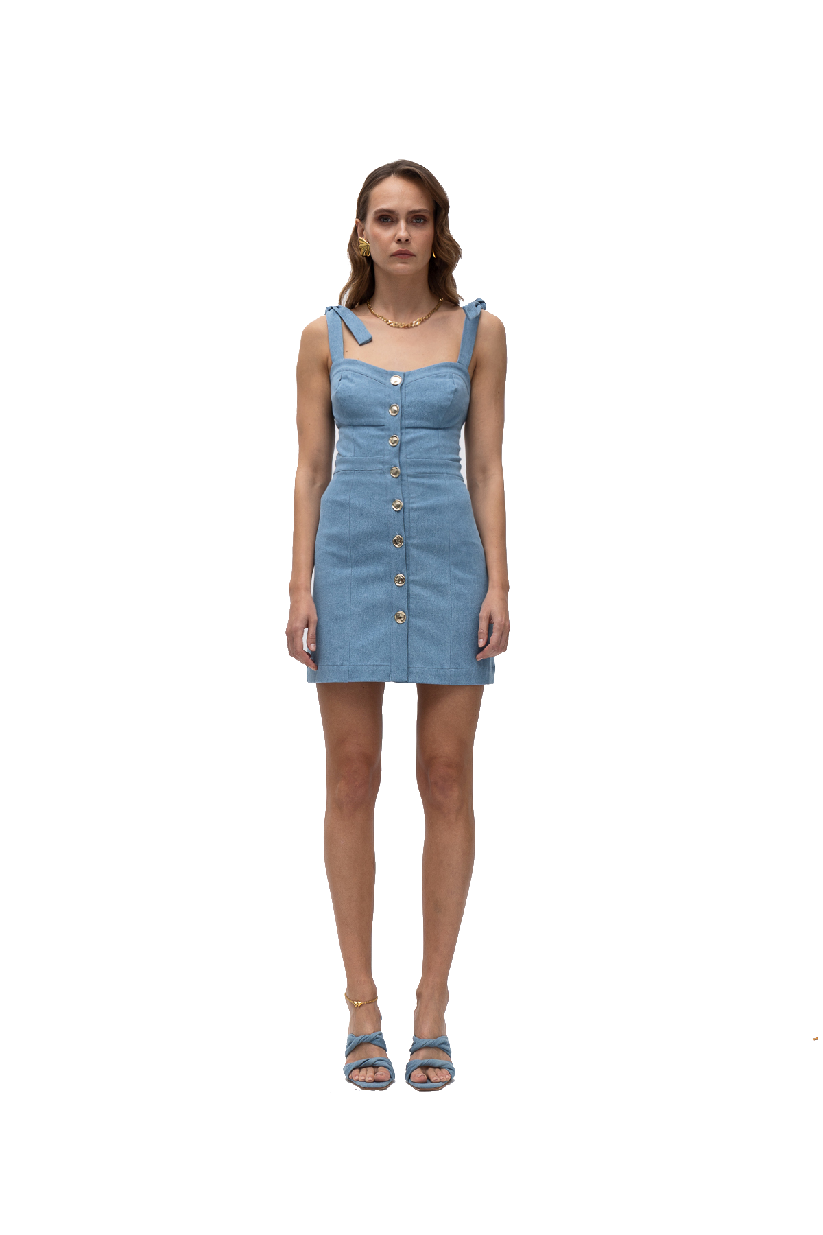 Mati Light Blue Denim Dress