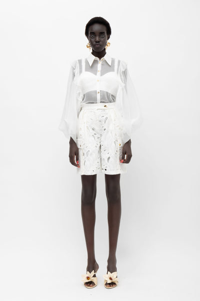 ELECTRA SILK SHIRT WHITE