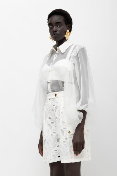 ELECTRA SILK SHIRT WHITE