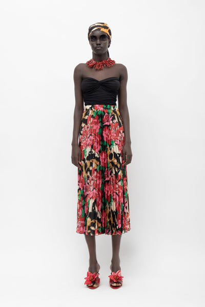 KIKA FLORAL TIGER SKIRT