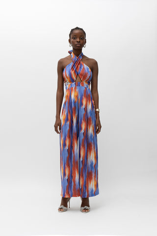 Emely Blue Terracotta Jumpsuit