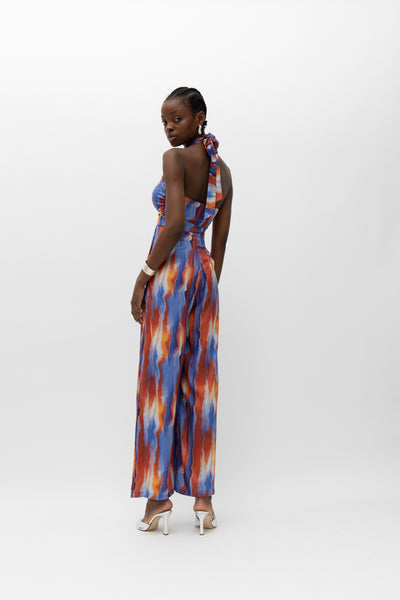 Emely Blue Terracotta Jumpsuit