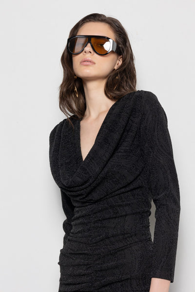 SAGE BLACK MINI DRESS