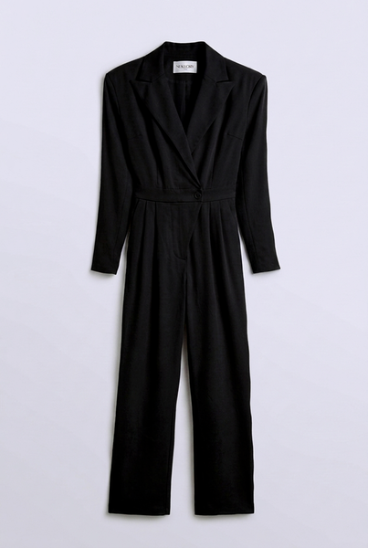 WINTER BLOOM BLACK JUMPSUIT