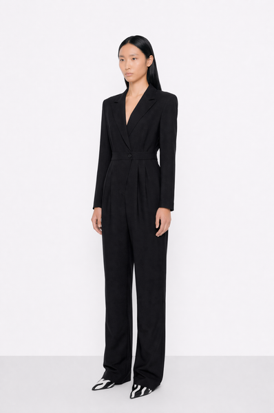 WINTER BLOOM BLACK JUMPSUIT