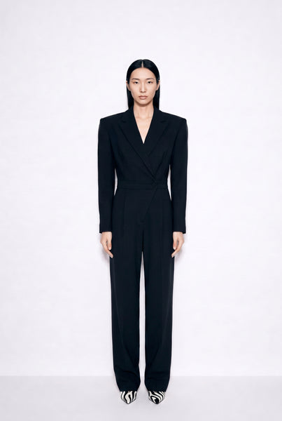 WINTER BLOOM BLACK JUMPSUIT