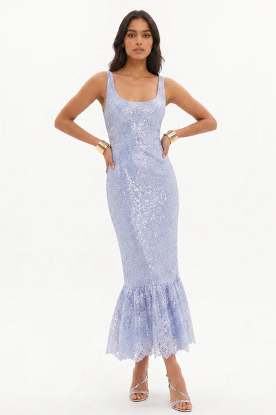 RAISA MIDI DRESS | SHIMERING LACE