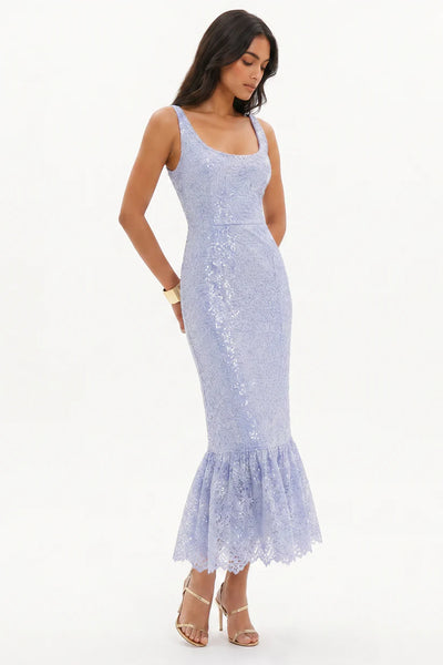 RAISA MIDI DRESS | SHIMERING LACE