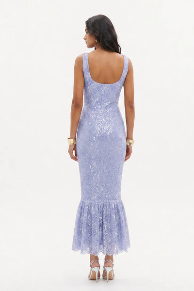 RAISA MIDI DRESS | SHIMERING LACE