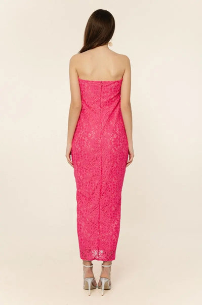 FUCHSIA LACE DRESS