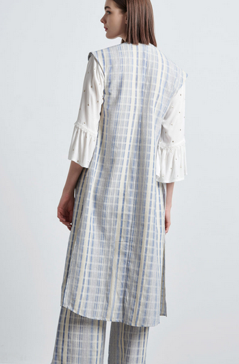 Striped Long Vest